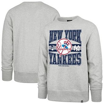 Men's '47 Gray New York Yankees Letters Headline Pullover Sweatshirt