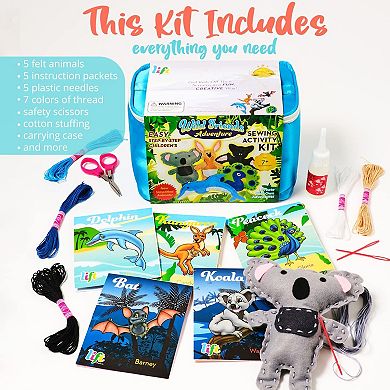 Animals Sewing Kit for Kids, A Fun DIY Arts & Crafts Adventure Animals