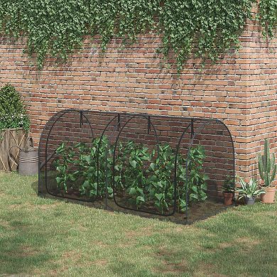 Outsunny 8 X 4ft Crop Cage With Two Zippered Doors And Storage Bag