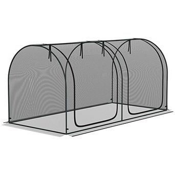 Outsunny 8 X 4ft Crop Cage With Two Zippered Doors And Storage Bag
