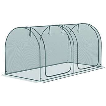 Outsunny 8 X 4ft Crop Cage With Two Zippered Doors And Storage Bag