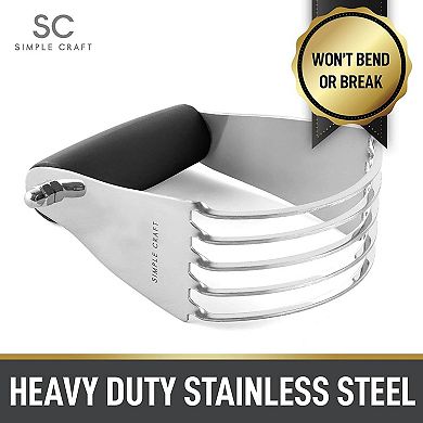 Zulay Kitchen Pastry Dough Cutter with Comfortable Grip Handle