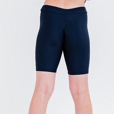Big Girl's Long Bike Swim Shorts