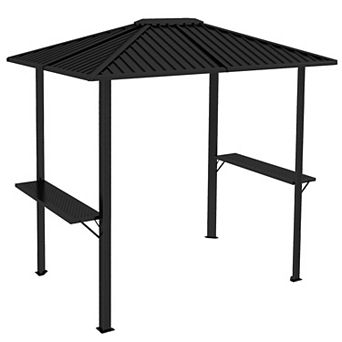 Outsunny 6' X 8' Hardtop Grill Gazebo With Metal Roof And Aluminum Frame