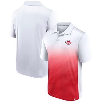 Men's Fanatics White Cincinnati Reds Iconic Parameter Sublimated Polo