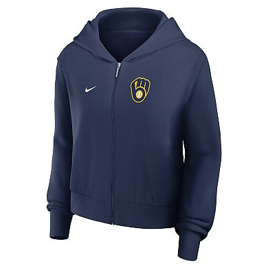 Women's Nike Navy Milwaukee Brewers Chill Full-Zip Hoodie