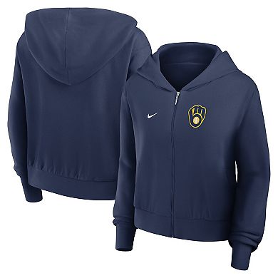 Women's Nike Navy Milwaukee Brewers Chill Full-Zip Hoodie