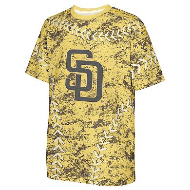 Youth Gold San Diego Padres Slide Score Bold T-Shirt