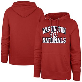 Men's '47 Red Washington Nationals Velocity Headline Pullover Hoodie