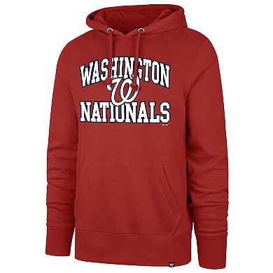 Men's '47 Red Washington Nationals Velocity Headline Pullover Hoodie