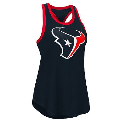Women's G-III 4Her by Carl Banks Navy Houston Texans Tater Racerback Tank Top