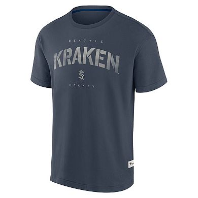 Men's Fanatics Navy Seattle Kraken Elements Weathered Tonal Future Ground T-Shirt