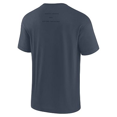 Men's Fanatics Navy Seattle Kraken Elements Weathered Tonal Future Ground T-Shirt