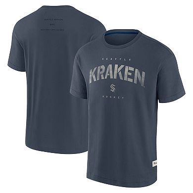 Men's Fanatics Navy Seattle Kraken Elements Weathered Tonal Future Ground T-Shirt
