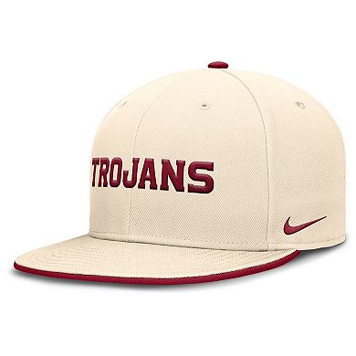 Men's Nike Natural USC Trojans Primetime True Performance Fitted Hat
