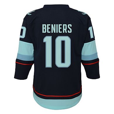 Youth Matty Beniers Navy Seattle Kraken Alternate Replica Player Jersey