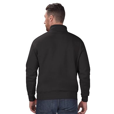 Men's Starter Black Detroit Lions Classic Quarter-Zip Pullover Sweatshirt