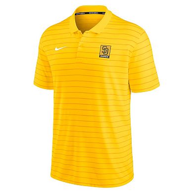 Men's Nike Gold San Diego Padres Striped Polo