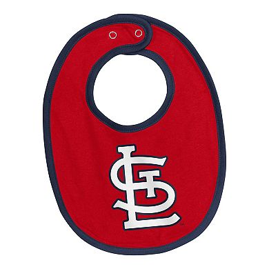 "Newborn & Infant St. Louis Cardinals Tied Up Bodysuit, Bib & Bootie Set"