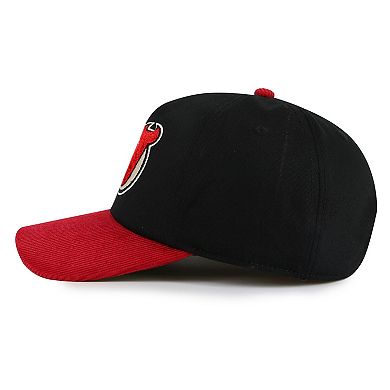 Men's American Needle Black/Red New Jersey Devils Burnett Adjustable Hat