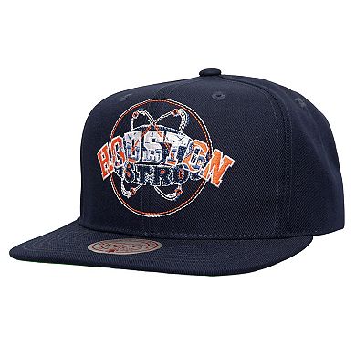Men's Mitchell & Ness Navy Houston Astros Double Up Snapback Hat