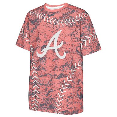 Youth Red Atlanta Braves Slide Score Bold T-Shirt