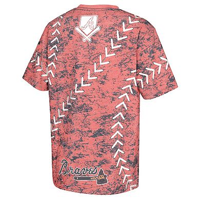 Youth Red Atlanta Braves Slide Score Bold T-Shirt