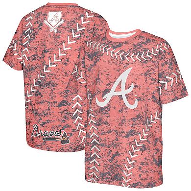 Youth Red Atlanta Braves Slide Score Bold T-Shirt