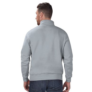 Men's Starter Gray Washington Commanders Classic Quarter-Zip Pullover Sweatshirt