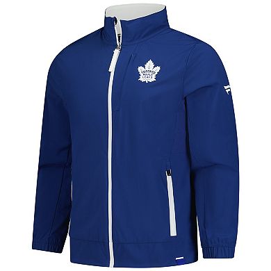 Men's Fanatics Blue Toronto Maple Leafs Authentic Pro Rink Coaches Full-Zip Jacket