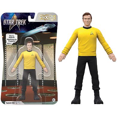 FleXfigs: Captain Kirk & Captain Picard 2 Character Pack Articulated Action Figures