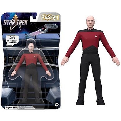 FleXfigs: Captain Kirk & Captain Picard 2 Character Pack Articulated Action Figures