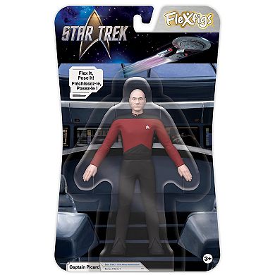 FleXfigs: Captain Kirk & Captain Picard 2 Character Pack Articulated Action Figures