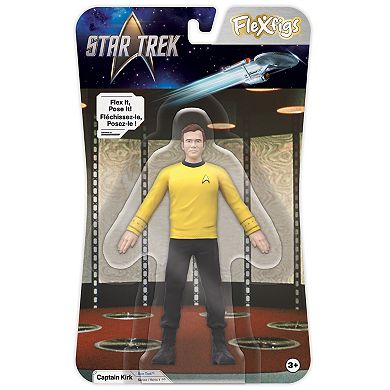 FleXfigs: Captain Kirk & Captain Picard 2 Character Pack Articulated Action Figures