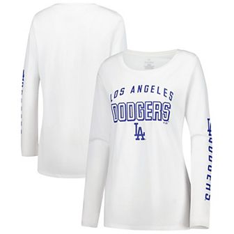Women's Fanatics White Los Angeles Dodgers Team Long Sleeve T-Shirt