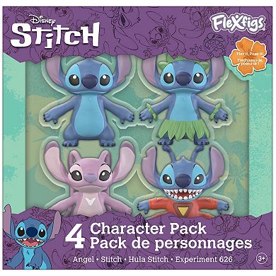 FleXfigs: Lilo & Stictch 4 Character Pack Disney Articulated Action Figures