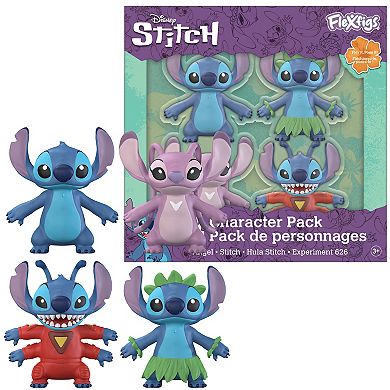 FleXfigs: Lilo & Stictch 4 Character Pack Disney Articulated Action Figures
