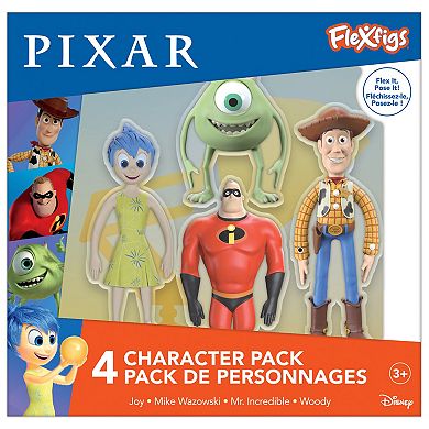 FleXfigs: Pixar 4 Character Pack Articulated Action Figures