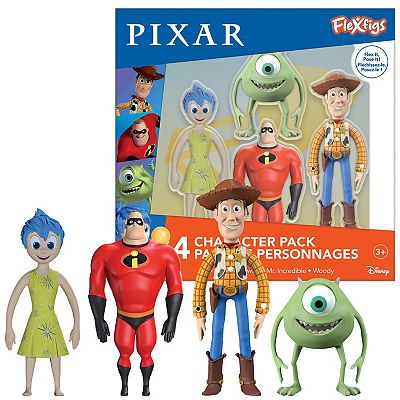 FleXfigs: Pixar 4 Character Pack Articulated Action Figures