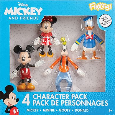FleXfigs: Mickey Mouse 4 Character Pack Disney Articulated Action Figures