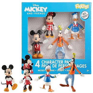 FleXfigs: Mickey Mouse 4 Character Pack Disney Articulated Action Figures