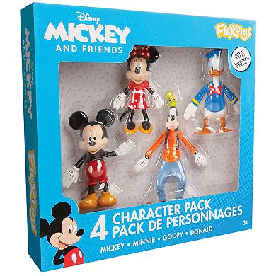 FleXfigs: Mickey Mouse 4 Character Pack Disney Articulated Action Figures