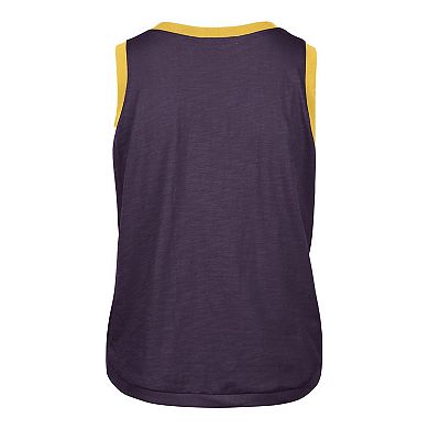 Women's '47 Purple LSU Tigers Premier Ringer Tank Top