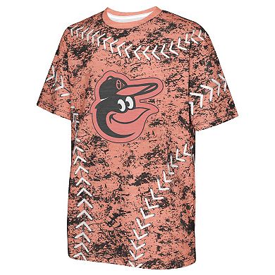 Youth Orange Baltimore Orioles Slide Score Bold T-Shirt