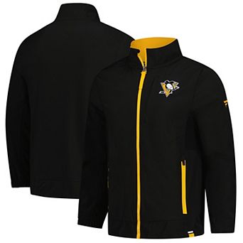 Men's Fanatics Black Pittsburgh Penguins Authentic Pro Rink Coaches Full-Zip Jacket