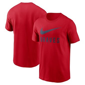 Men's Nike Red Atlanta Braves Swoosh T-Shirt