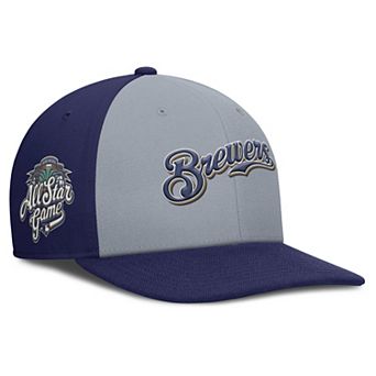 Men's Nike Gray/Navy Milwaukee Brewers Pro Performance Snapback Hat