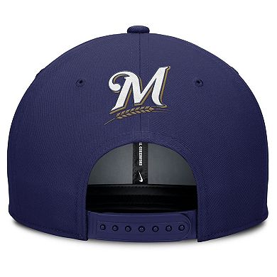 Men's Nike Gray/Navy Milwaukee Brewers Pro Performance Snapback Hat