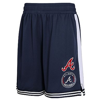 Youth Navy Atlanta Braves Infielder Shorts