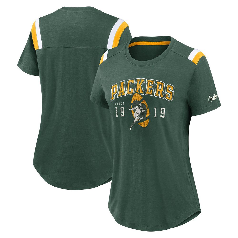 売れ筋商品|||ナイキ カットソー トップス レディース Women's Green Green Bay Packers Historic Slub Fashion T-Shirt Green Women's Nike Green Green Bay Packers Historic Slub Fashion T